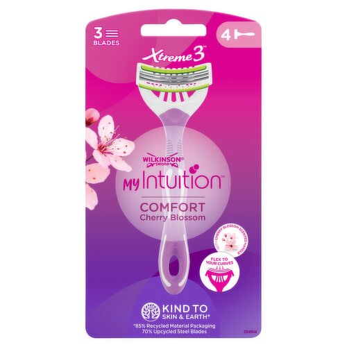 Wilkinson Sword Xtreme 3 My Intuition Comfort Women's Disposable Razors x4