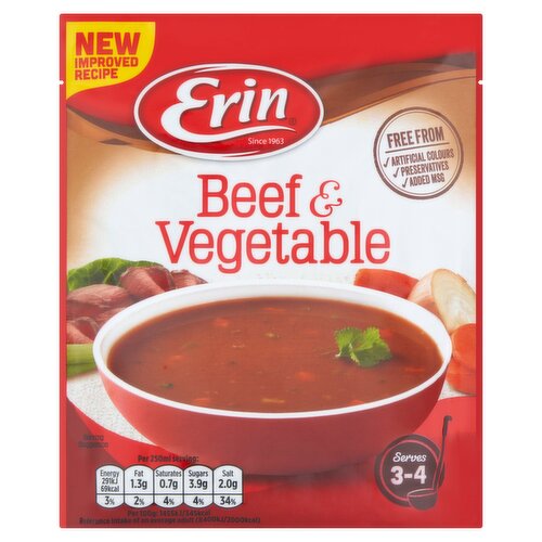 Erin Simmer Beef & Vegetable Soup 68g