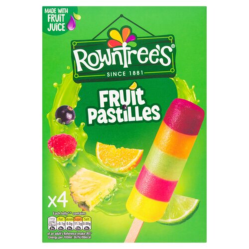 Rowntree's Fruit Pastilles Lollies 4 x 65ml