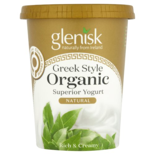 Glenisk Greek Style Organic Superior Yogurt Natural 500g