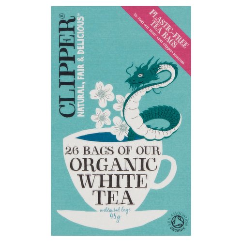 Clipper Organic White Tea 26 Unbleached Bags 45g