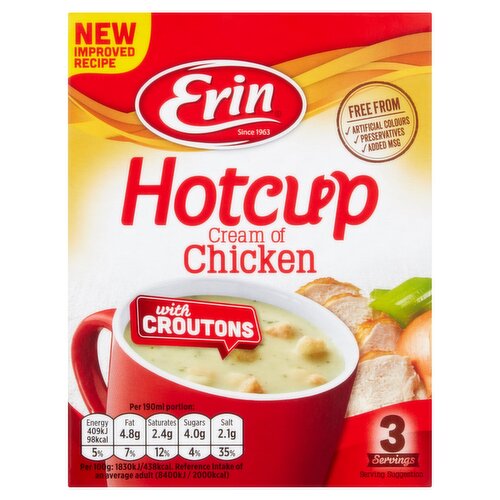 Erin Hotcup Cream of Chicken with Croutons 67g