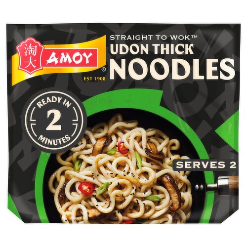 Amoy Straight to Wok Udon Thick Noodles 2 x 150g