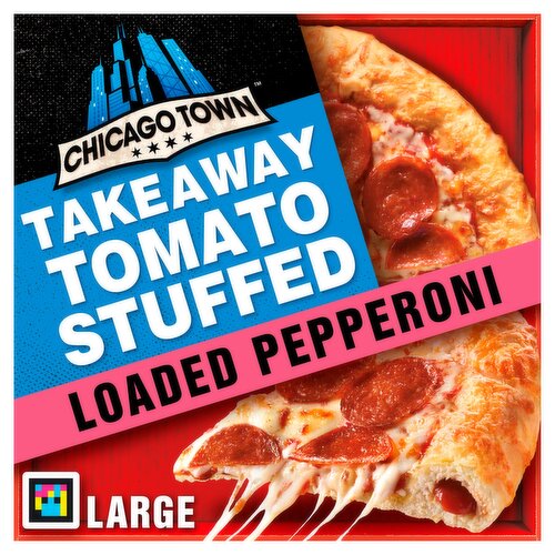 Chicago Town Takeaway Stuffed Crust Pepperoni Large Pizza 645g