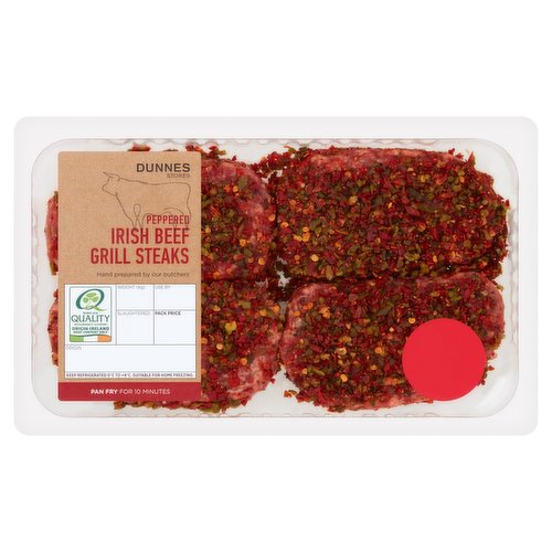 Dunnes Stores Peppered Irish Beef Grill Steaks 454g