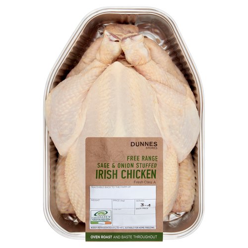 Dunnes Stores Free Range Sage & Onion Stuffed Irish Chicken 1400g