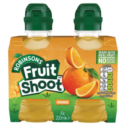 Fruit Shoot Orange Kids Juice Drink 4 x 200ml