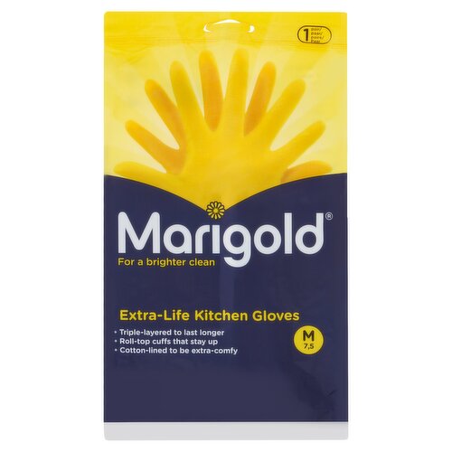 Marigold™ Kitchen Extra Life™ Gloves 7.5 Medium Size