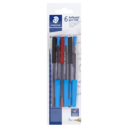 Staedtler 6 Assorted Ballpoint Pen 430 M ~ 1.0mm