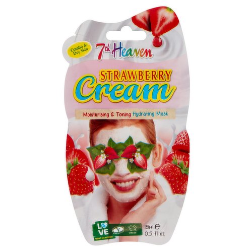 7th Heaven Strawberry Cream Hydrating Mask 15ml