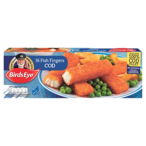 Birds Eye 16 Fish Fingers Cod 448g