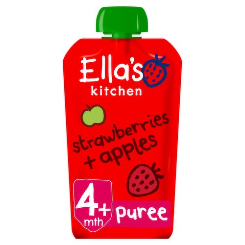 Ella's Kitchen Organic Strawberries and Apples Baby Food Pouch 4+ Months 120g