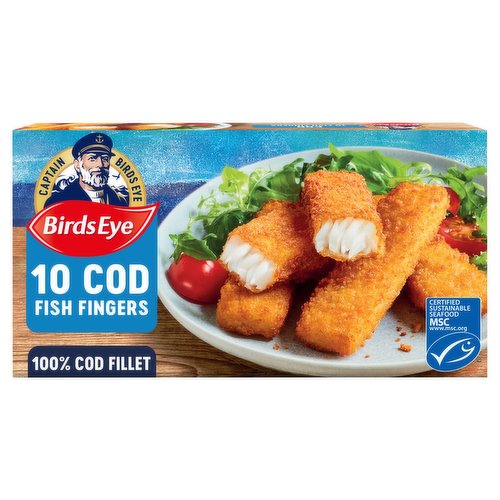 Birds Eye 10 Breaded Cod Fish Fingers 280g