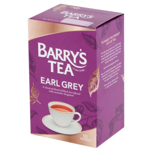 Barry's Tea Earl Grey 50 Tea Bags 125g