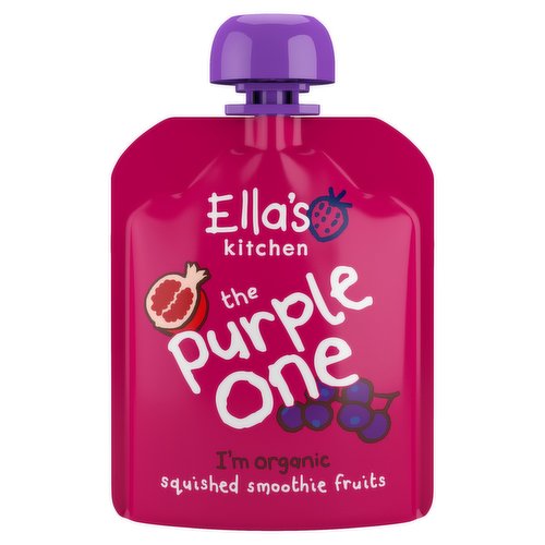 Ella's Kitchen Organic The Purple One Smoothie Baby Food Pouch 6+ Months 90g