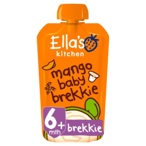 Ella's Kitchen Organic Mango Baby Brekkie Baby Food Breakfast Pouch 6+ Months 100g