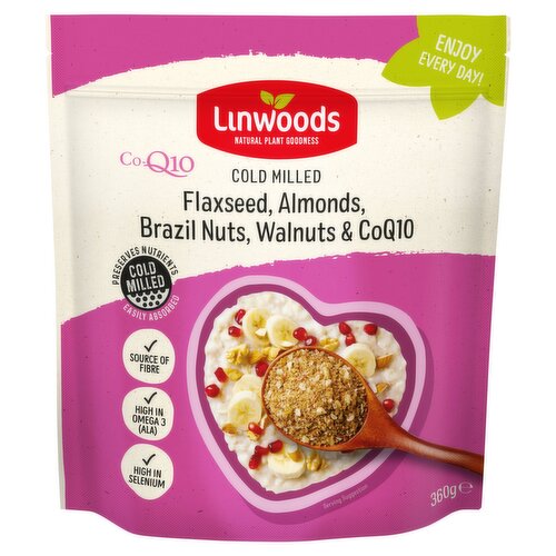 Linwoods Cold Milled Flaxseed, Almonds, Brazil Nuts, Walnuts & CoQ10 360g