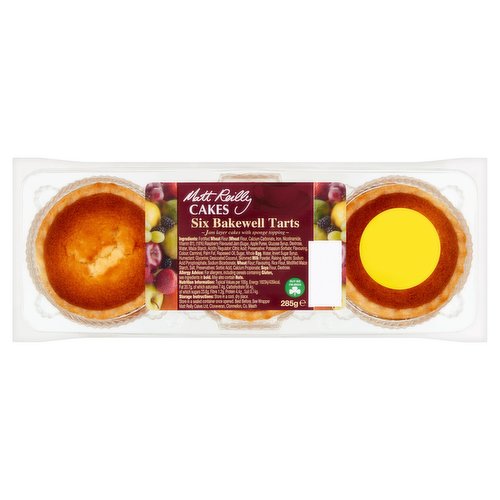 Matt Reilly Cakes Six Bakewell Tarts 285g