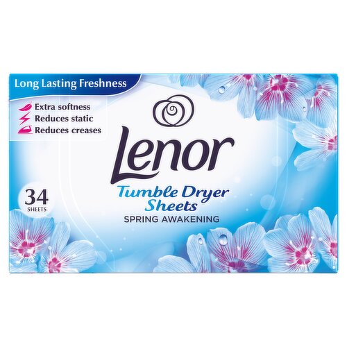 Lenor Fabric Tumble Dryer Sheets, 34 Sheets