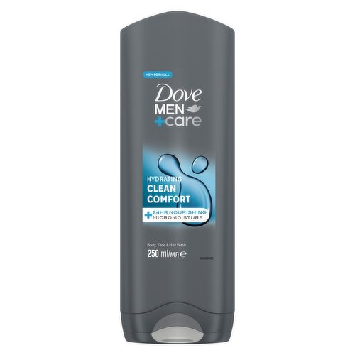 Dove Men+Care  Hair + Face + Body Wash Clean Comfort 250 ml 