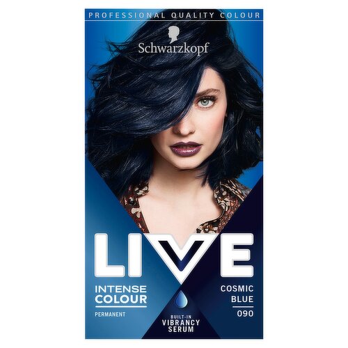 Schwarzkopf Live Intense Colour Black Hair Dye Cosmic Blue 090 Permanent