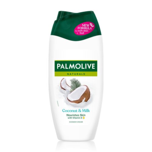 <b>Further Description</b><br/>Let Palmolive Naturals Coconut Shower Gel refresh your mind and body. This gentle vegan body wash, formulated with moisturising plant based milk and coconut extract, respects the natural balance of your skin and keeps its natural moisture<br/><br/><b>Features</b><br/>With moisturising milk<br/>For soft skin<br/>Dermatologically tested<br/><br/><b>Pack Size</b><br/>250ml ℮<br/><br/><br/><b>Ingredients</b><br/>Aqua, Sodium Laureth Sulfate, Cocamidopropyl Betaine, Sodium Chloride, Parfum, Lauryl Hydroxysultaine, Sodium Salicylate, Sodium Benzoate, Glycol Distearate, Glycerin, Polyquaternium-7, Citric Acid, Coco-Glucoside, Tetrasodium EDTA, PEG-150 Pentaerythrityl Tetrastearate, Glyceryl Oleate, Glyceryl Stearate, PPG-2 Hydroxyethyl Cocamide, Whey Protein, Cocos Nucifera Fruit Extract, Benzyl Salicylate, Linalool<br/><br/><b>Storage Type</b><br/>Ambient<br/><br/><b>Company Name</b><br/>Colgate-Palmolive<br/><br/><b>Company Address</b><br/>Guildford; GU2 8JZ<br/><br/><b>Telephone Helpline</b><br/>00800 321 321 32<br/><br/><b>Web Address</b><br/>www.colgate.co.uk<br/><br/><b>Return To</b><br/>Guildford; GU2 8JZ<br/><br/>