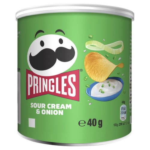 Pringles Sour Cream & Onion Snacking Crisps 40g