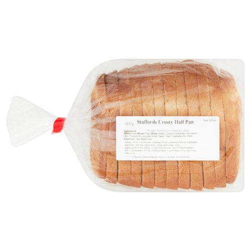 Staffords Crusty Half Pan Sliced 400g