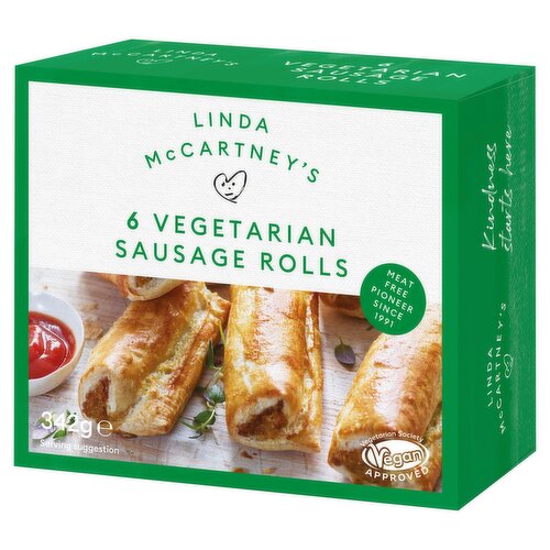 Linda McCartney's 6 Vegetarian Sausage Rolls 342g