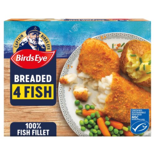 Birds Eye 4 Breaded Fish Fillets 400g