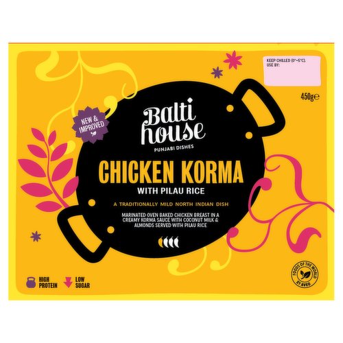 Balti House Punjabi Dishes Chicken Korma with Pilau Rice 450g