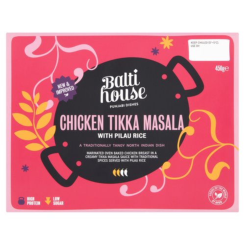 Balti House Chicken Tikka Masala with Pilau Rice 450g