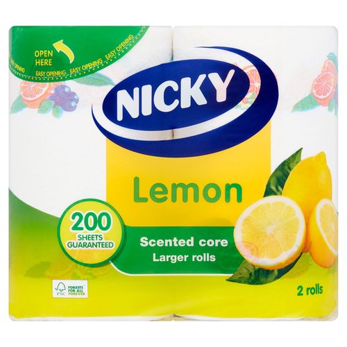 Nicky Lemon Scented Core 2 Larger Rolls