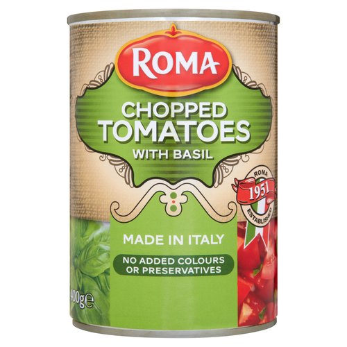 Roma Chopped Tomatoes with Basil 400g