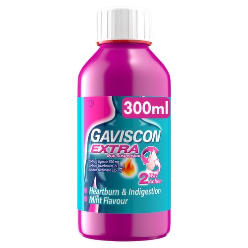 Gaviscon Extra Peppermint Flavour Oral Suspension 300ml