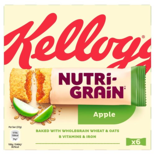 Kellogg's Nutri-Grain Apple Snack Bars 6x37g
