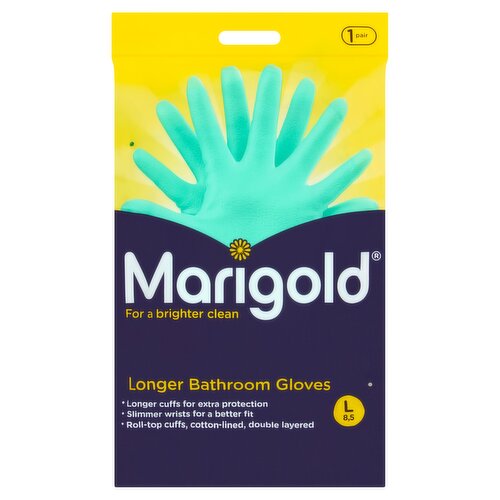 Marigold Longer Bathroom Gloves L 8,5 1 Pair