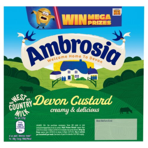 Ambrosia Devon Custard 4 x 125g (500g)