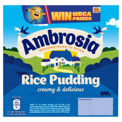 Ambrosia Rice Pudding 4 x 125g (500g)