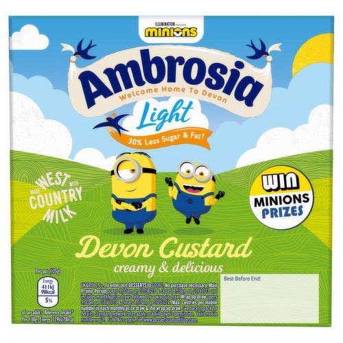 Ambrosia Light Devon Custard 4 x 125g (500g)