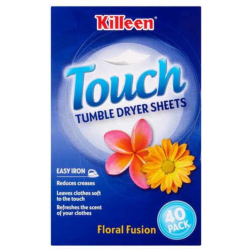 Killeen Touch Tumble Dryer Sheets Floral Fusion 40 Pack