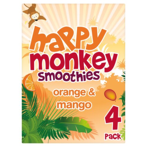 Happy Monkey Smoothies Orange & Mango 4 x 180ml