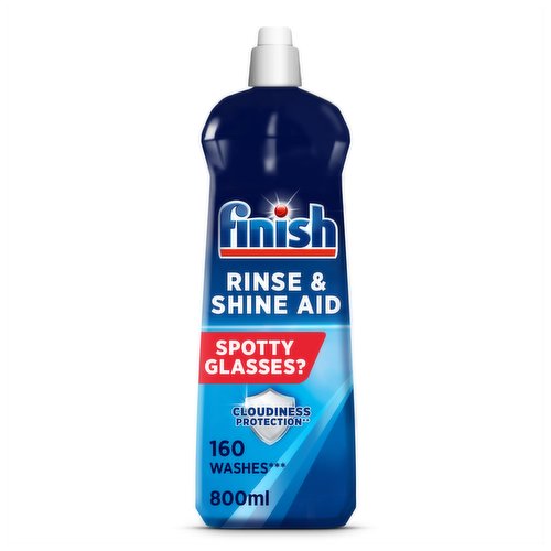 <b>Features</b><br/>Spotty Glasses?<br/>100% better drying* & Spot Prevention<br/>Cloudiness Protection**<br/><br/><b>Safety Warning</b><br/>Finish Rinse & Shine Aid. Causes serious eye irritation.<br/>
If medical advice is needed, have product container or label at hand.<br/>
Keep out of reach of children.<br/>
Wear protective gloves / eye protection.<br/>
IF IN EYES: Rinse cautiously with water for several minutes. Remove contact lenses, if present and easy to do. Continue rinsing.<br/>
If eye irritation persists: Get medical attention. Contains Methylchloroisothiazolinone, Methylisothiazolinone. May produce an allergic reaction.<br/>
RB UK - PO Box 4044, Slough, SL1 0NS. Tel: 0800 376 8181<br/>
RB IE - Citywest Business Campus, Dublin 24. Tel: 01 661 7318<br/><br/><b>Storage Type</b><br/>Ambient<br/><br/><b>Preparation and Usage</b><br/>See dishwasher instruction booklet on how to use Rinse Aid dispenser. Slowly pour Finish Rinse Aid into the Rinse Aid Dispenser. Wipe up any spills. Rinse Aid is automatically released during the rinse cycle. Refill the Rinse Aid dispenser monthly or when the indicator of the chamber shows as empty.<br/><br/>Country of Origin - Poland<br/><br/><b>Company Name</b><br/>RB UK Commercial Ltd. / Reckitt Benckiser Ireland Ltd<br/><br/><b>CLP Regulation</b><br/>Exclamation Point - Warning<br/><br/><b>Telephone Helpline</b><br/>UK - 0845 769 7079<br/>
ROI - 01 661 7318<br/><br/><b>Return To</b><br/>Reckitt Benckiser,<br/>
UK - PO Box 4044,<br/>
Slough,<br/>
SL1 0NS.<br/>
Tel 0845 769 7079<br/>
<br/>
ROI - Citywest Business Campus,<br/>
Dublin 24.<br/>
Tel 01 661 7318<br/><br/>