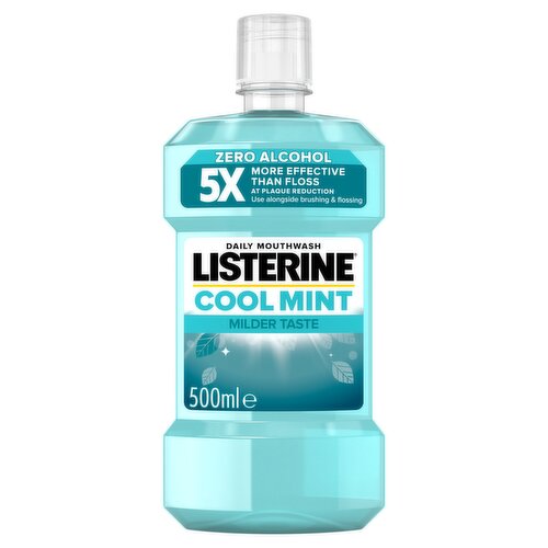 Listerine Essentials Milder Taste Cool Mint Mouthwash 500ml