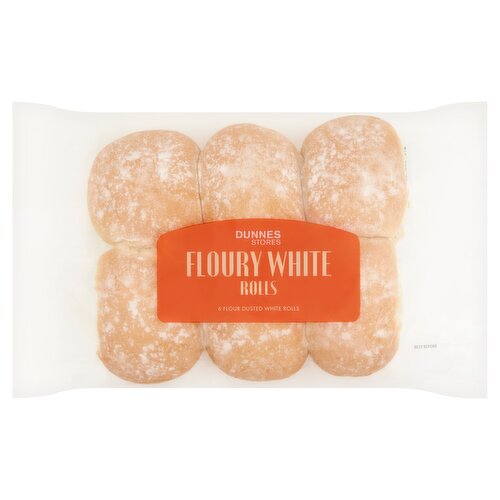 Dunnes Stores 6 Flour Dusted White Rolls 290g