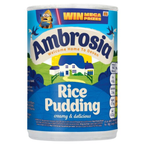 Ambrosia Ready To Serve Rice Pudding Can 400g