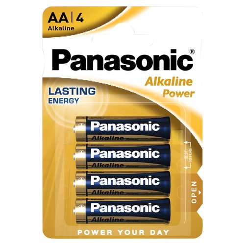 Panasonic Alkaline Power AA Batteries 4pk