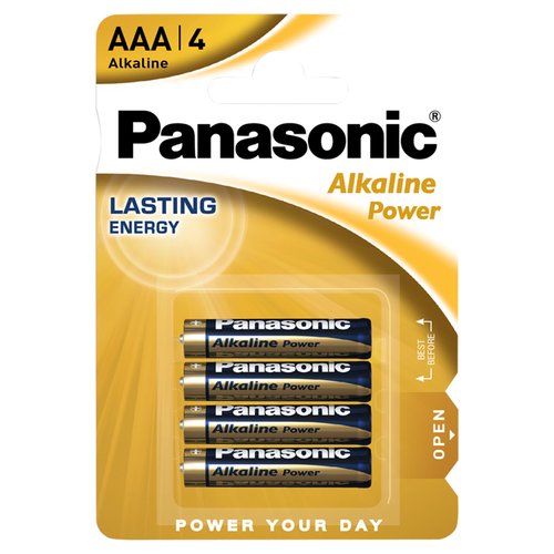 Panasonic Alkaline Power AAA Batteries 4pk