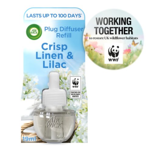 Air Wick Essential Oils Plug Diffuser Crisp Linen & Lilac 19ml