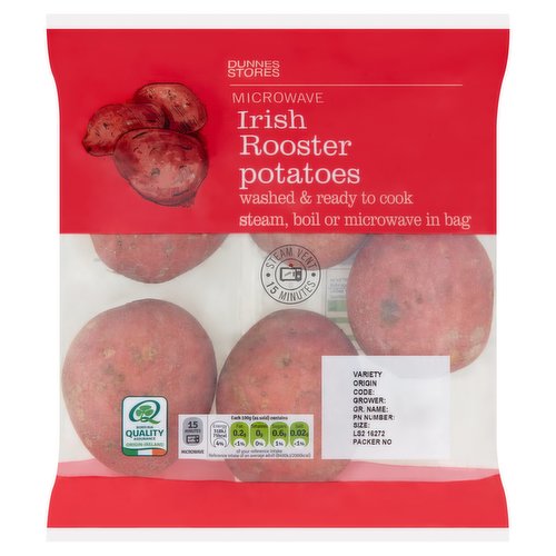 Dunnes Stores Microwave Irish Rooster Potatoes 1kg